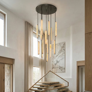 Stalactite Waterfall Linear Alabaster Chandelier