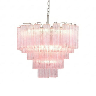 Star-Shaped Addis Ribbed Glass Chandelier