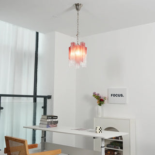 Star-Shaped Addis Ribbed Glass Chandelier
