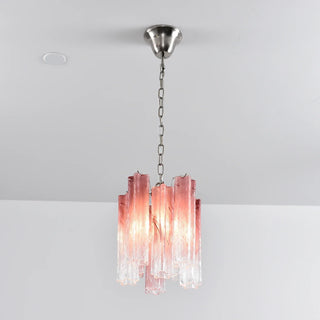Star-Shaped Addis Ribbed Glass Chandelier