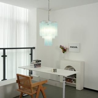 Star-Shaped Addis Ribbed Glass Chandelier