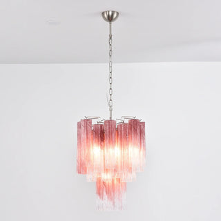 Star-Shaped Addis Ribbed Glass Chandelier