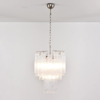 Star-Shaped Addis Ribbed Glass Chandelier