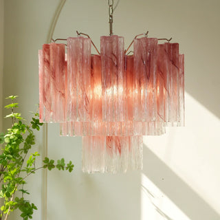 Star-Shaped Addis Ribbed Glass Chandelier