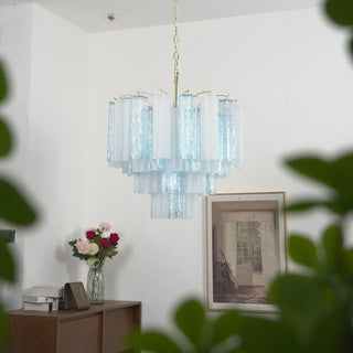 Star-Shaped Addis Ribbed Glass Chandelier