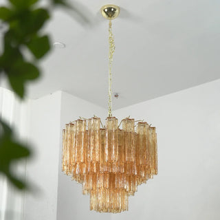 Star-Shaped Addis Ribbed Glass Chandelier
