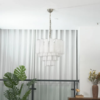 Star-Shaped Addis Ribbed Glass Chandelier