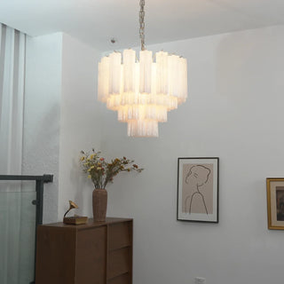 Star-Shaped Addis Ribbed Glass Chandelier