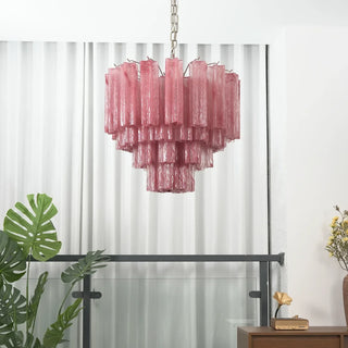 Star-Shaped Addis Ribbed Glass Chandelier