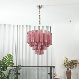 Star-Shaped Addis Ribbed Glass Chandelier
