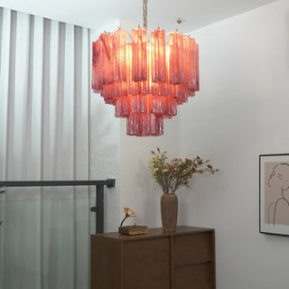 Star-Shaped Addis Ribbed Glass Chandelier