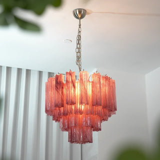Star-Shaped Addis Ribbed Glass Chandelier