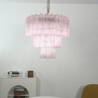 Star-Shaped Addis Ribbed Glass Chandelier
