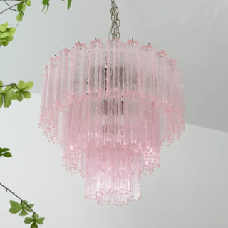 Star-Shaped Addis Ribbed Glass Chandelier
