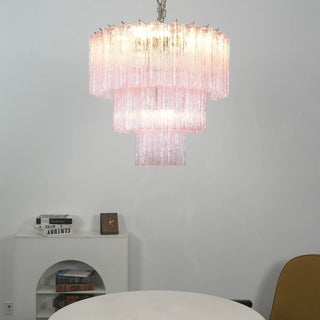 Star-Shaped Addis Ribbed Glass Chandelier