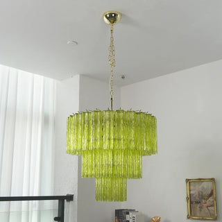 Star-Shaped Addis Ribbed Glass Chandelier