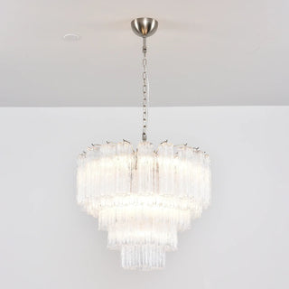 Star-Shaped Addis Ribbed Glass Chandelier
