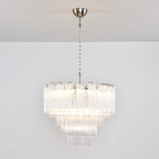 Star-Shaped Addis Ribbed Glass Chandelier