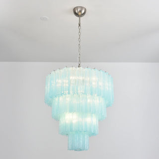 Star-Shaped Addis Ribbed Glass Chandelier