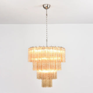 Star-Shaped Addis Ribbed Glass Chandelier