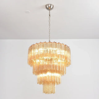 Star-Shaped Addis Ribbed Glass Chandelier