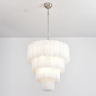 Star-Shaped Addis Ribbed Glass Chandelier
