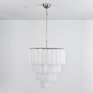 Star-Shaped Addis Ribbed Glass Chandelier