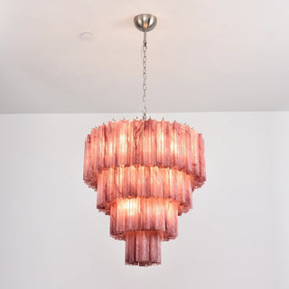 Star-Shaped Addis Ribbed Glass Chandelier