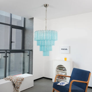 Star-Shaped Addis Ribbed Glass Chandelier