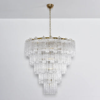 Star-Shaped Addis Ribbed Glass Chandelier