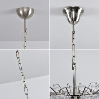Star-Shaped Addis Ribbed Glass Chandelier