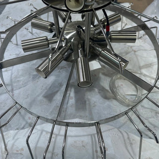 Star-Shaped Addis Ribbed Glass Chandelier