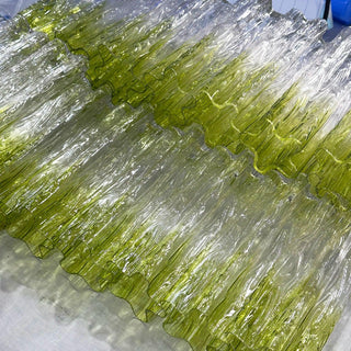 Star-Shaped Addis Ribbed Glass Chandelier