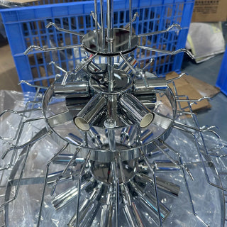 Star-Shaped Addis Ribbed Glass Chandelier
