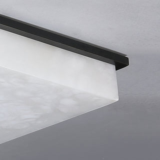 Stylish Black Square Alabaster Ceiling Light