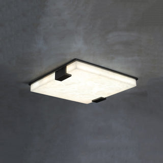 Stylish Black Square Alabaster Ceiling Light