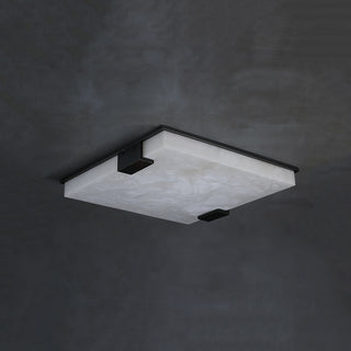 Stylish Black Square Alabaster Ceiling Light