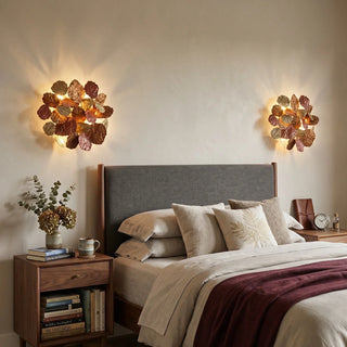 Forest Canopy Brass Leaf Wall Sconce