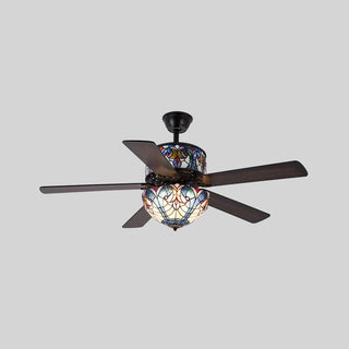 Tiffany Laure Crystal Ceiling Fan Light