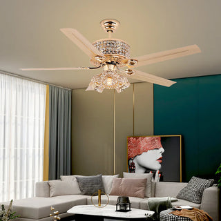 Tiffany Laure Crystal Ceiling Fan Light