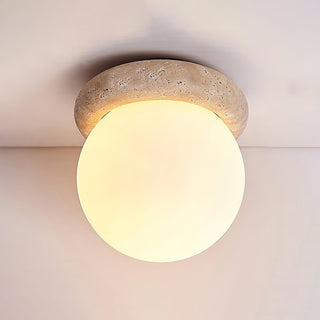 Travertine Asteroid Round Ceiling Lamp