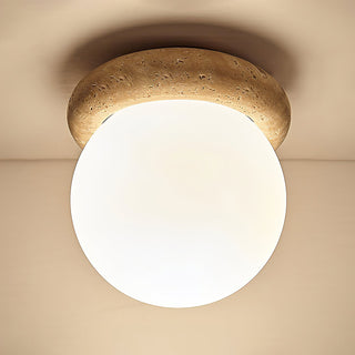Travertine Asteroid Round Ceiling Lamp