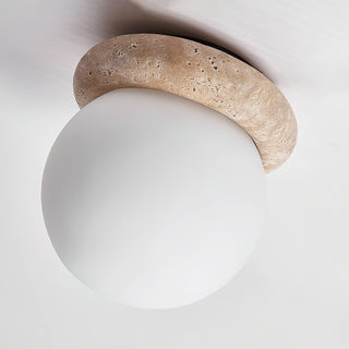 Travertine Asteroid Round Ceiling Lamp