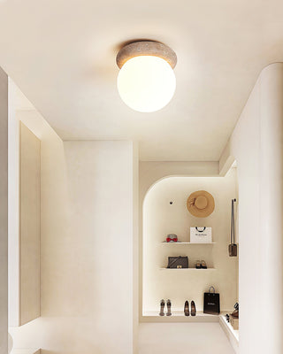 Travertine Asteroid Round Ceiling Lamp