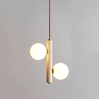 Travertine Ball Spheres Pendant Lamp