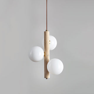 Travertine Ball Spheres Pendant Lamp