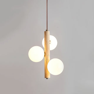 Travertine Ball Spheres Pendant Lamp
