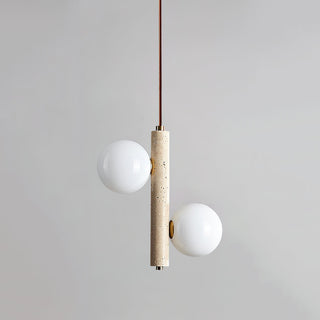 Travertine Ball Spheres Pendant Lamp