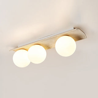 Travertine Bianca Globe Ceiling Lamp
