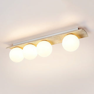 Travertine Bianca Globe Ceiling Lamp